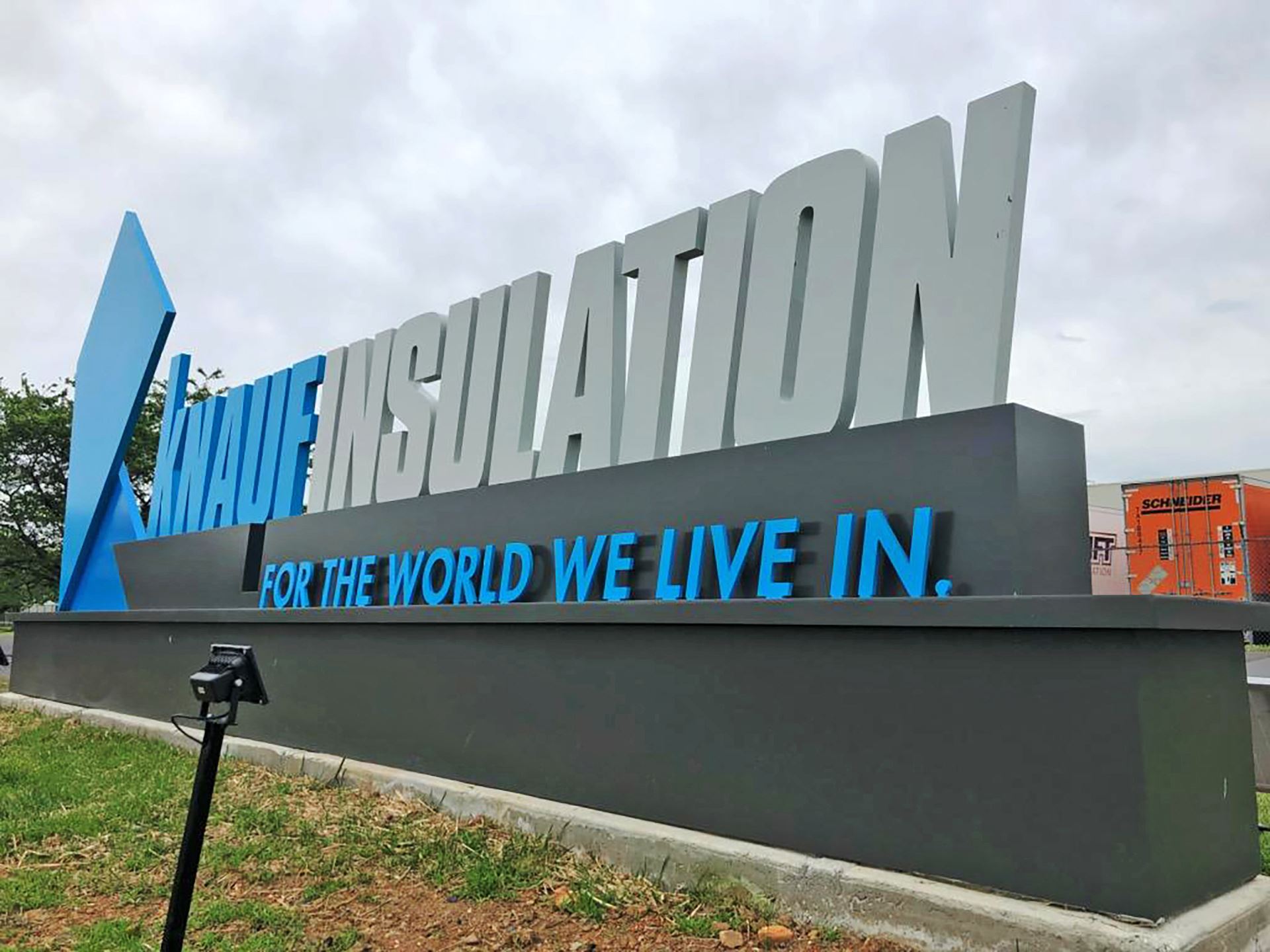 large 3D business sign