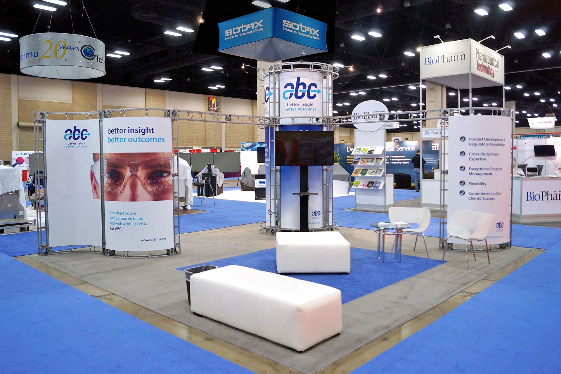 trade show display with banners